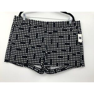 Gap Cotton Stretch Chino Short Black Dot Size 16 NEW
